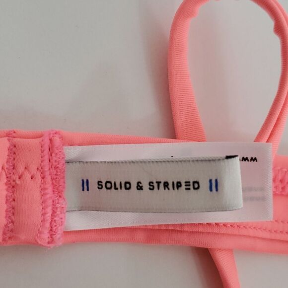 Solid & Striped Hot Pink Bikini Top Size M - Picture 6 of 10